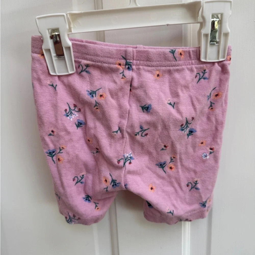 Carter's 2T Girls Pink/Purple Color Floral Pattern Pajama Shorts